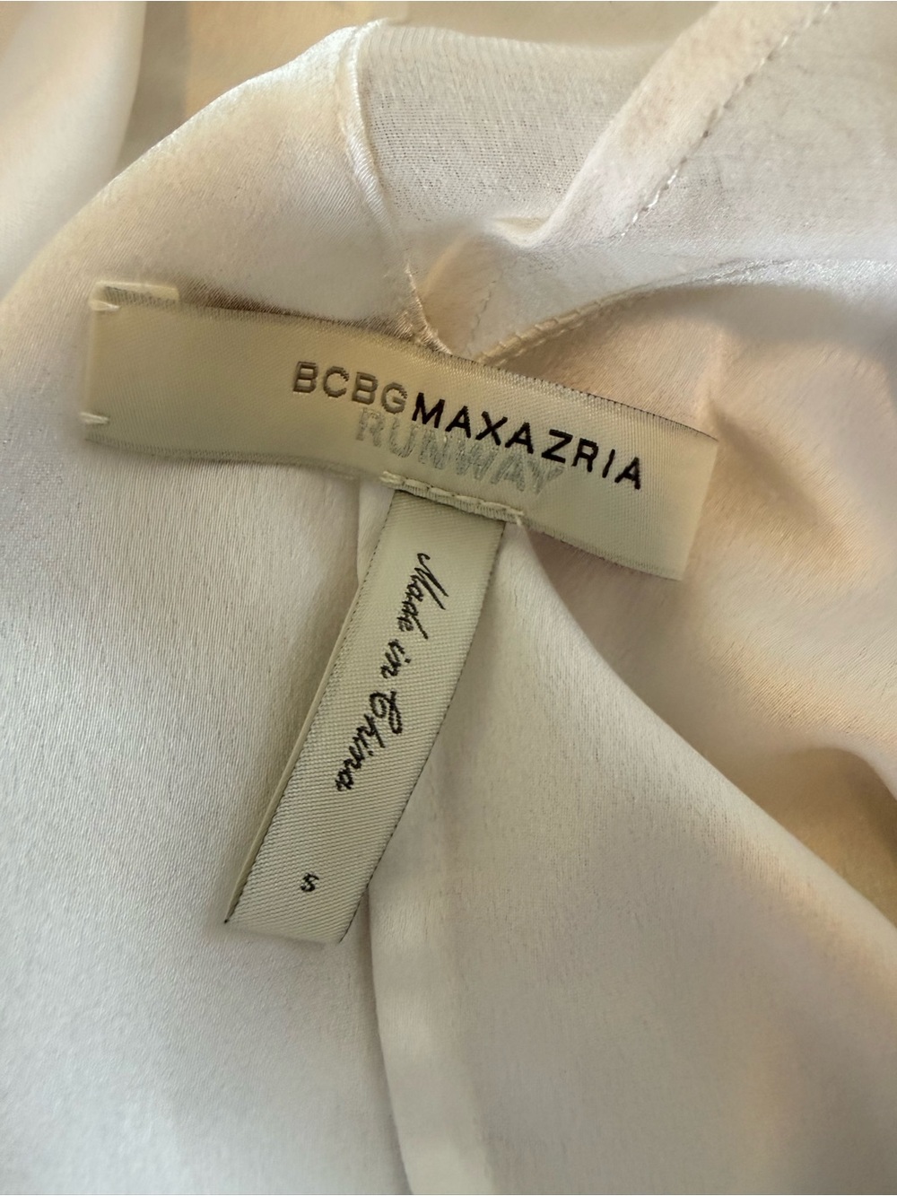 BCBG Max Azria Runway White Embellished Halter Maxi Dress | Size S - Picture 4 of 4